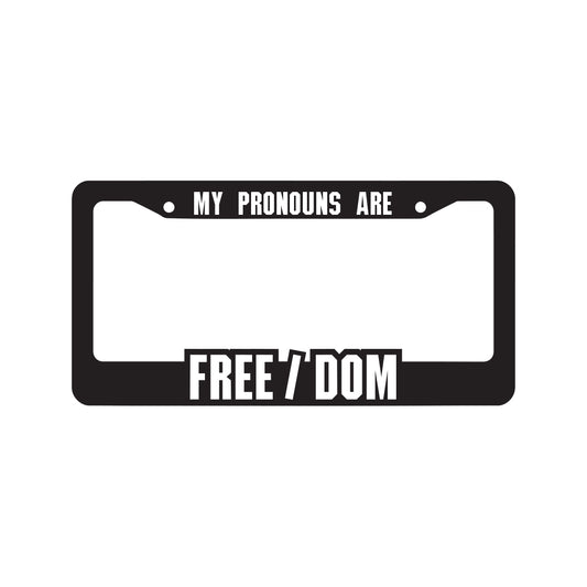 Pronouns License Plate Frame